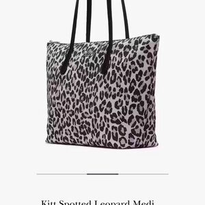 Kate Spade Black and Violet Leopard Tote.